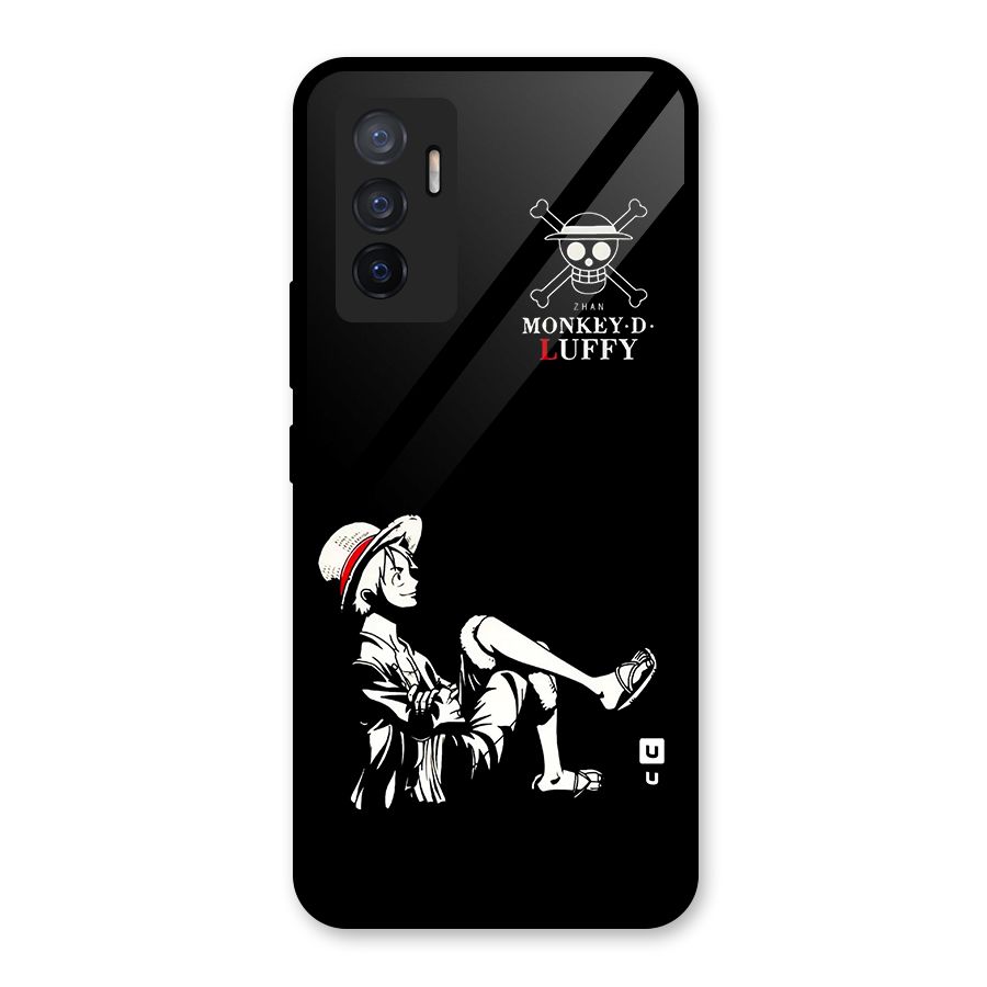 Monkey Luffy Glass Back Case for Vivo V23e