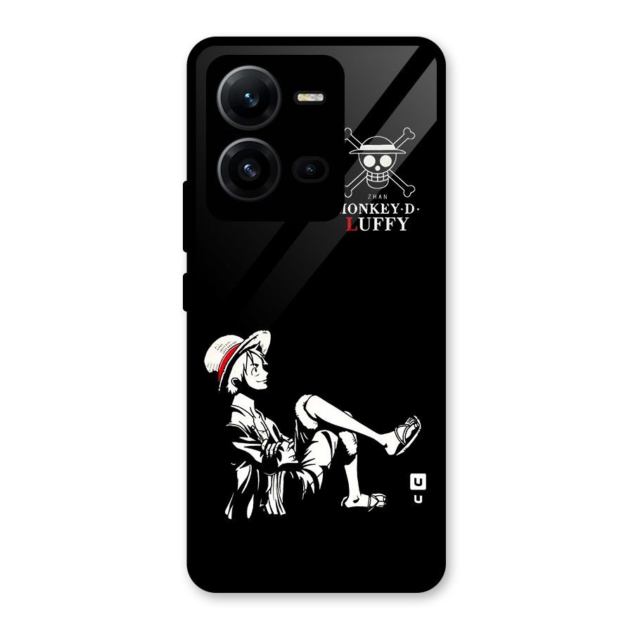 Monkey Luffy Glass Back Case for Vivo V25