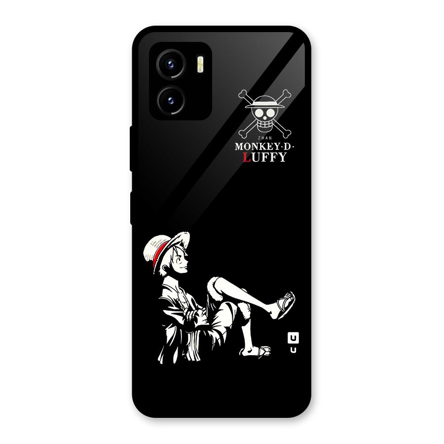 Monkey Luffy Glass Back Case for Vivo Y15s