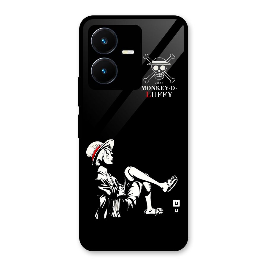 Monkey Luffy Glass Back Case for Vivo Y22s