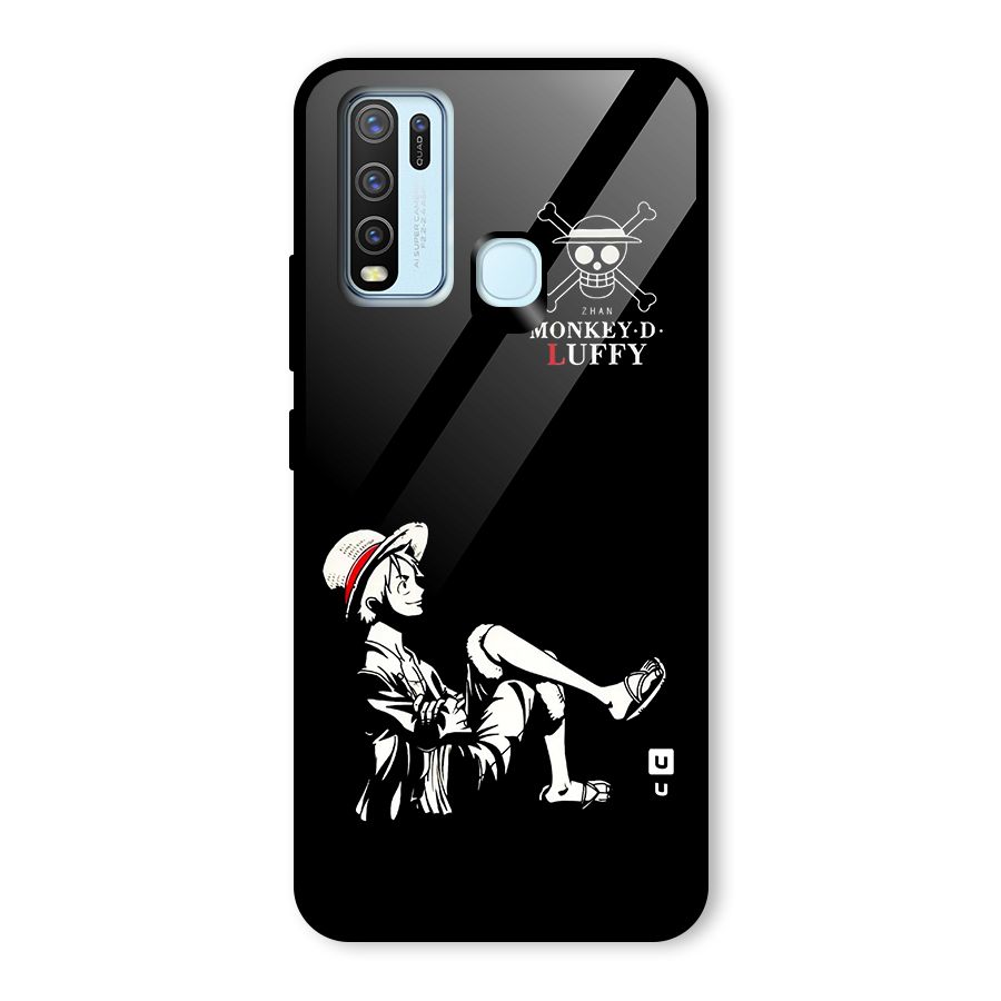 Monkey Luffy Glass Back Case for Vivo Y30