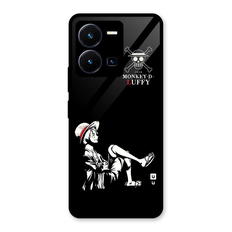 Monkey Luffy Glass Back Case for Vivo Y35