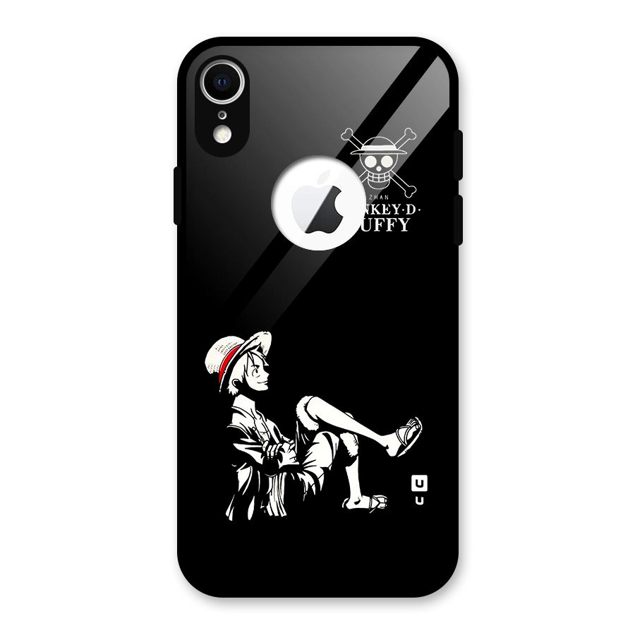 Monkey Luffy Glass Back Case for iPhone XR Logo Cut