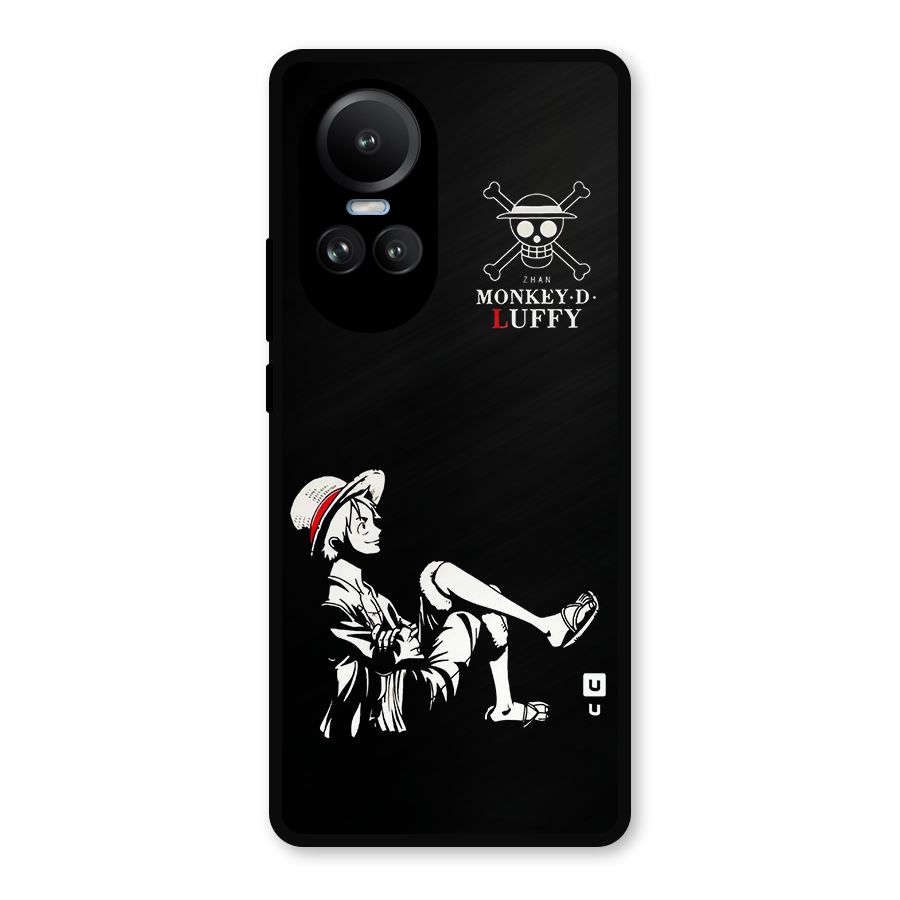 Monkey Luffy Metal Back Case for Oppo Reno10 Pro