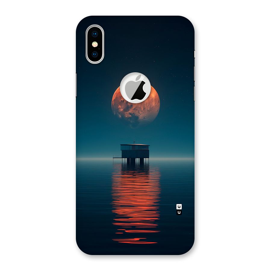Moon Sea Back Case for iPhone X Logo Cut