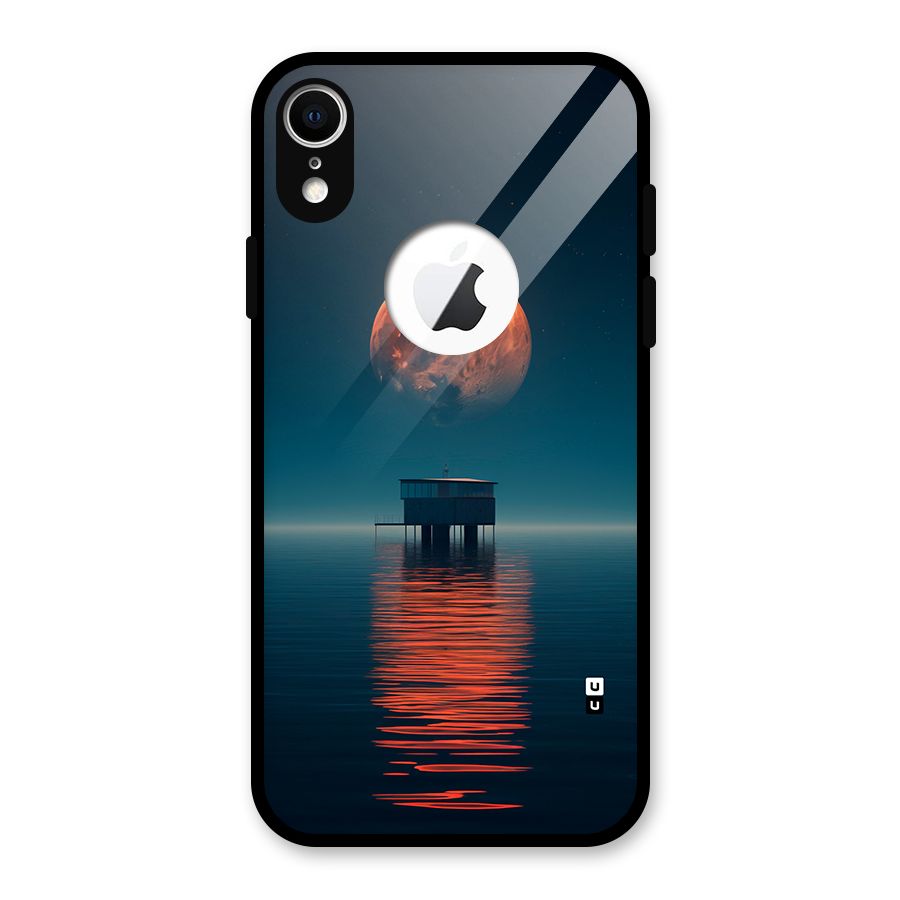 Moon Sea Glass Back Case for iPhone XR Logo Cut