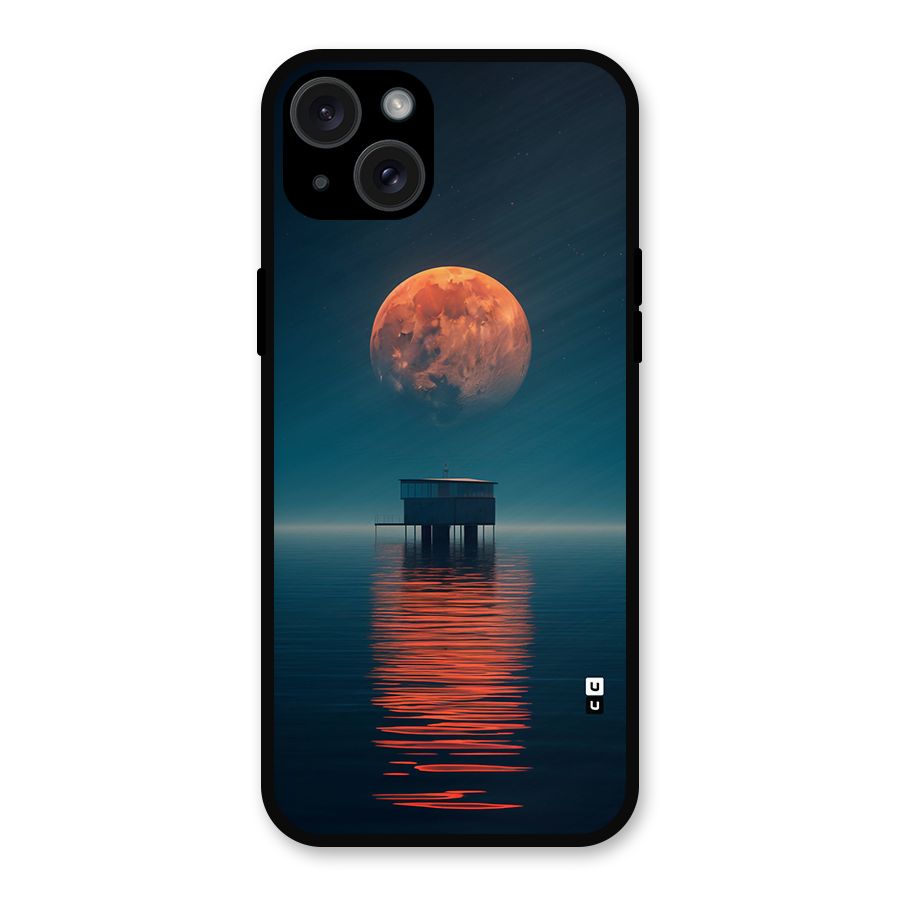 Moon Sea Metal Back Case for iPhone 15 Plus