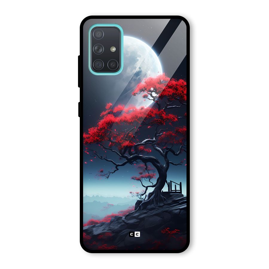Moon Tree Glass Back Case for Galaxy A71