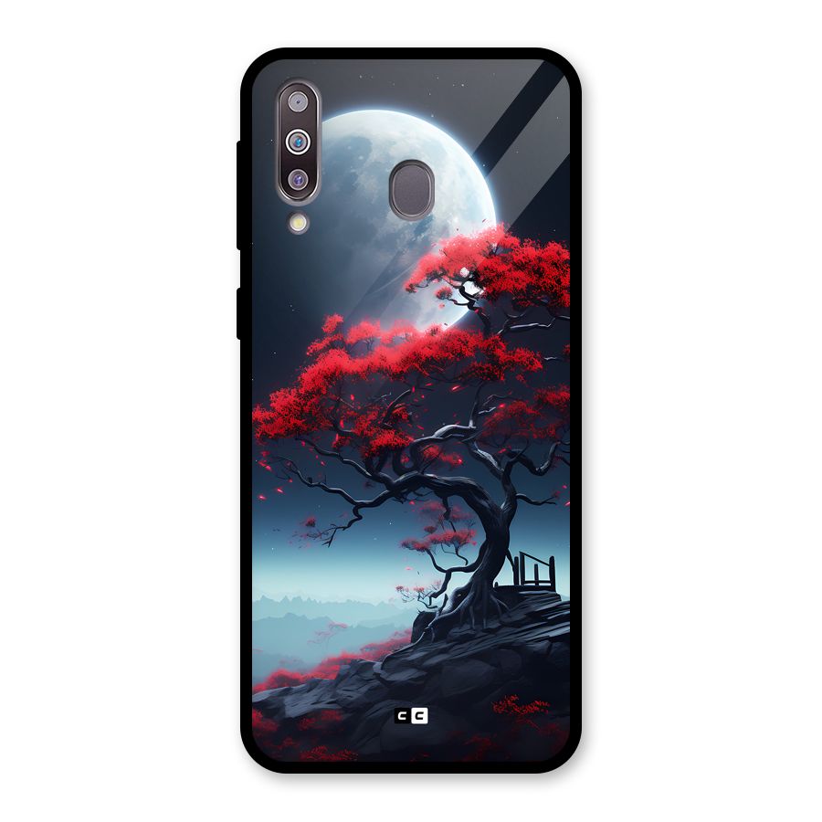 Moon Tree Glass Back Case for Galaxy M30