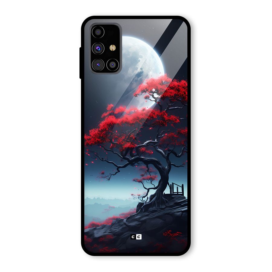Moon Tree Glass Back Case for Galaxy M31s