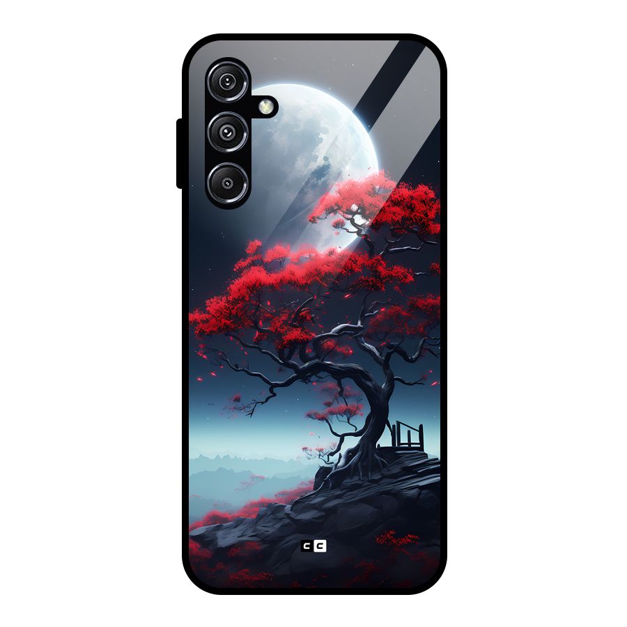 Moon Tree Glass Back Case for Galaxy M34 5G