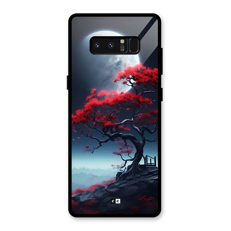 Moon Tree Glass Back Case for Galaxy Note 8