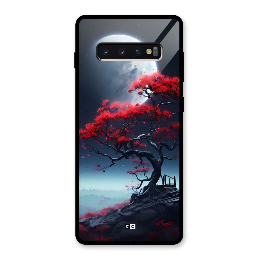 Moon Tree Glass Back Case for Galaxy S10 Plus