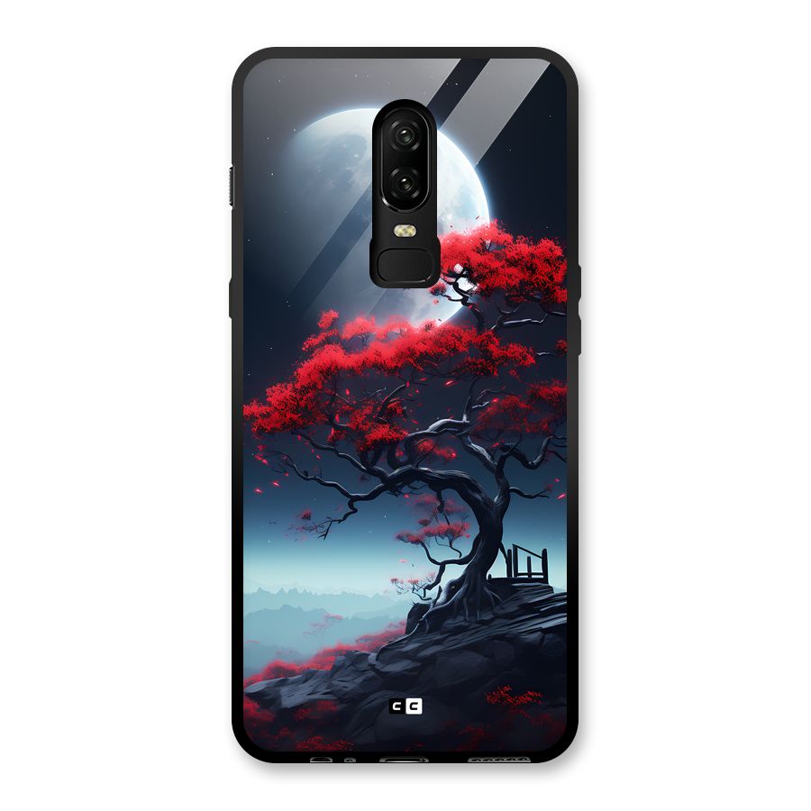 Moon Tree Glass Back Case for OnePlus 6