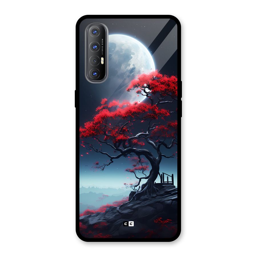 Moon Tree Glass Back Case for Oppo Reno3 Pro