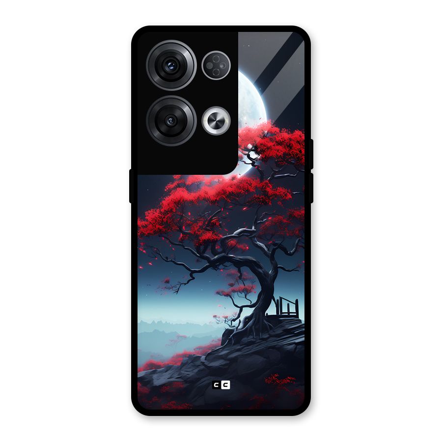 Moon Tree Glass Back Case for Oppo Reno8 Pro 5G