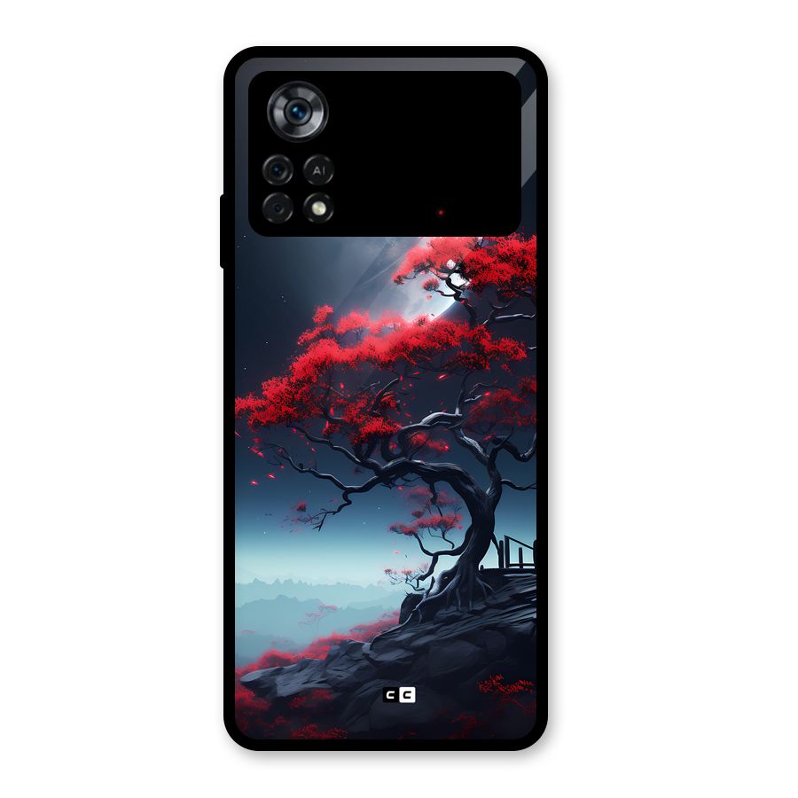 Moon Tree Glass Back Case for Poco X4 Pro 5G