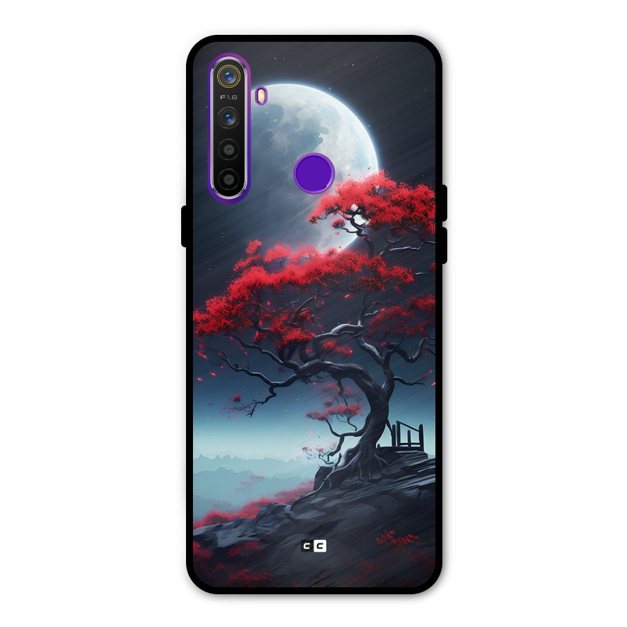 Moon Tree Glass Back Case for Realme 5s