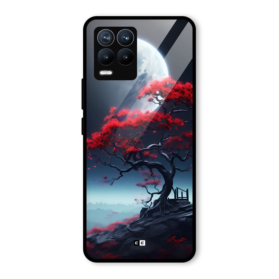 Moon Tree Glass Back Case for Realme 8 Pro