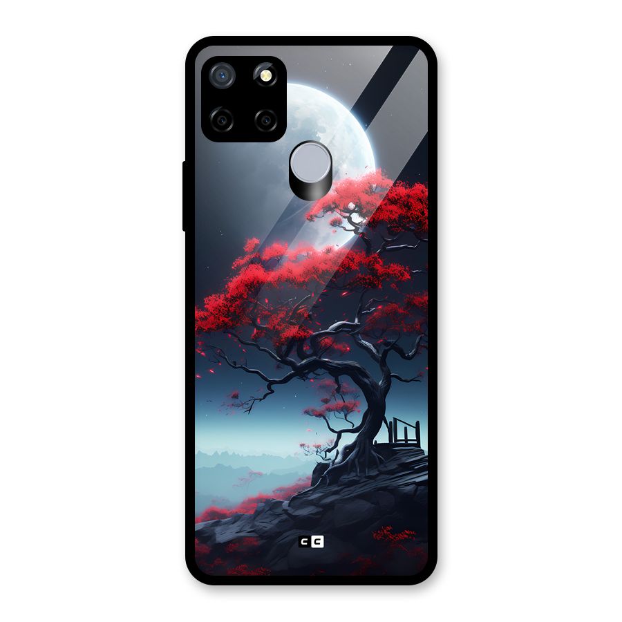 Moon Tree Glass Back Case for Realme Narzo 30A