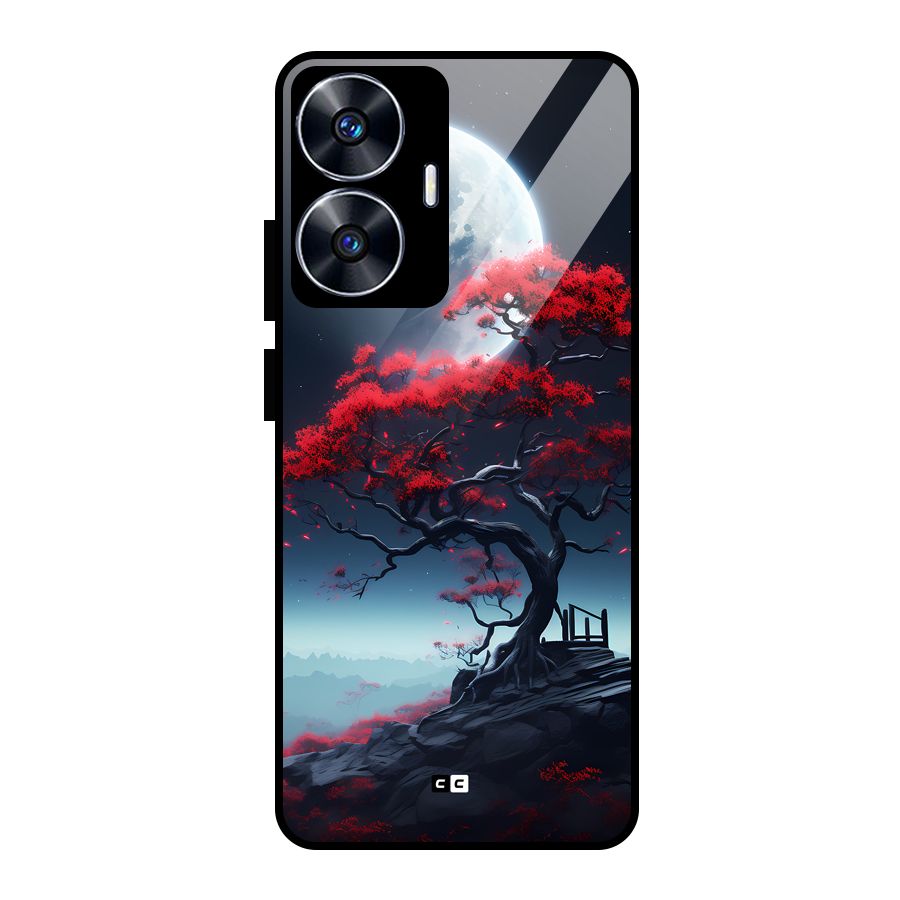 Moon Tree Glass Back Case for Realme Narzo N55