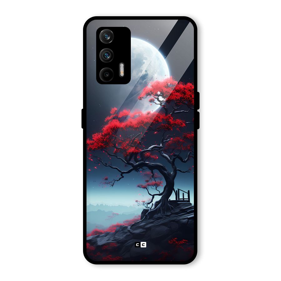 Moon Tree Glass Back Case for Realme X7 Max