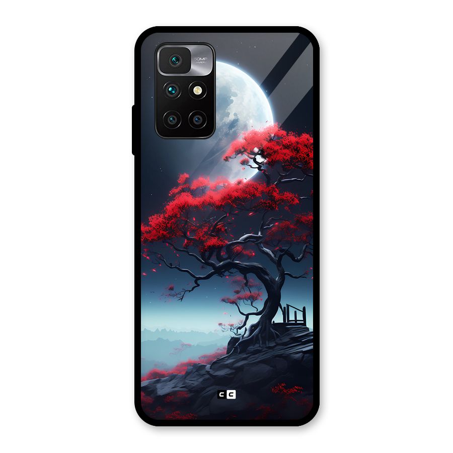 Moon Tree Glass Back Case for Redmi 10 Prime