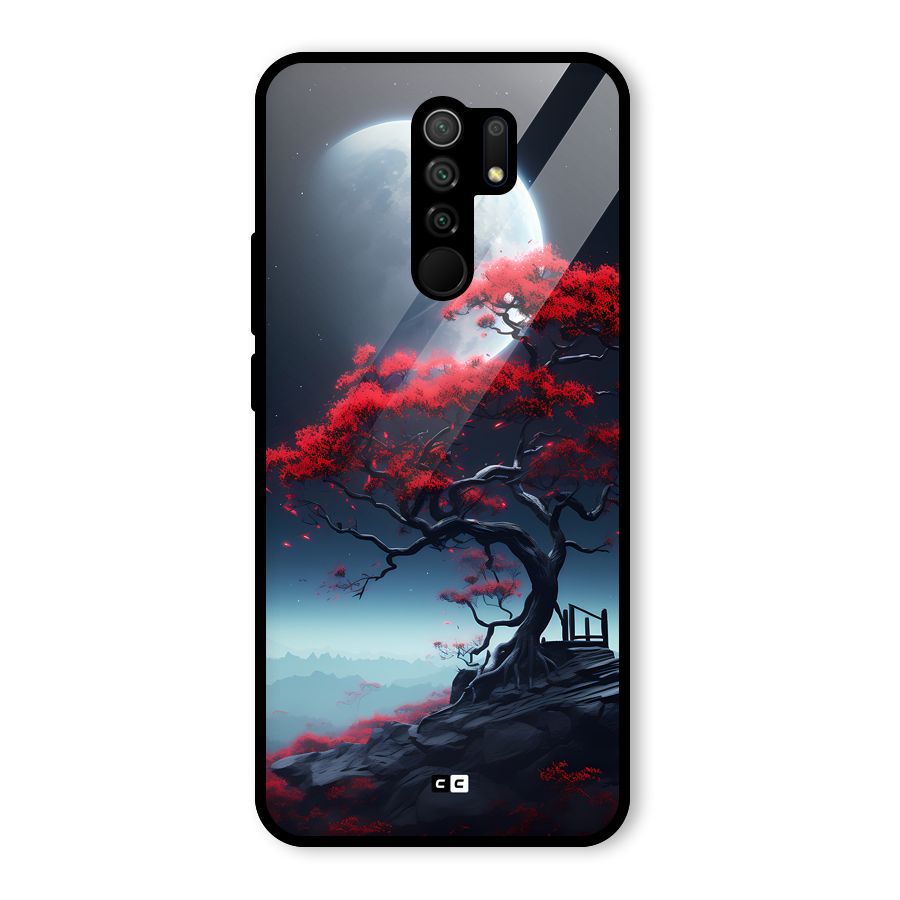Moon Tree Glass Back Case for Redmi 9 Prime