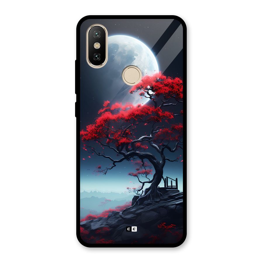 Moon Tree Glass Back Case for Redmi A2