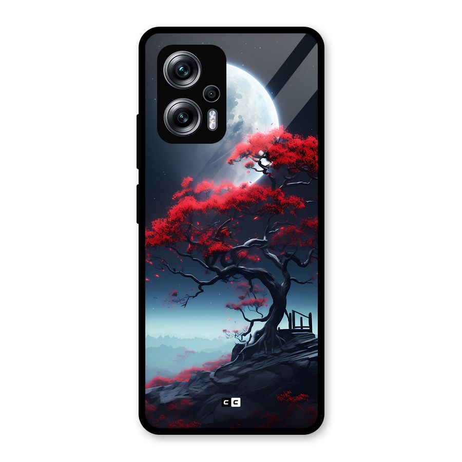 Moon Tree Glass Back Case for Redmi K50i
