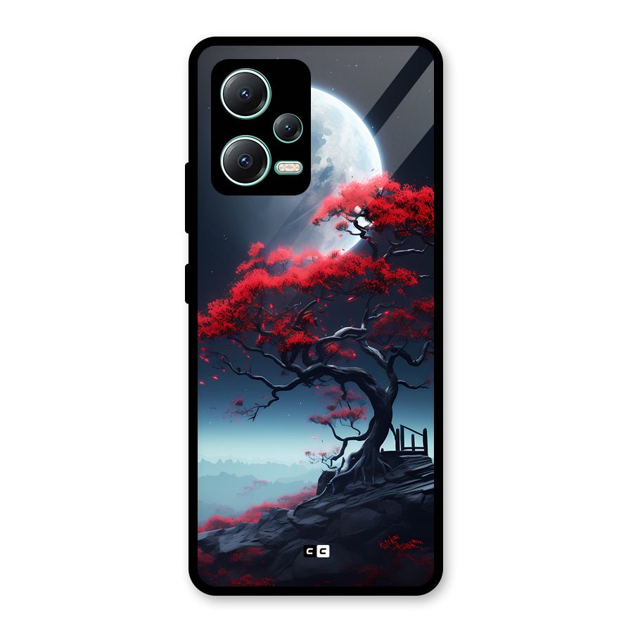 Moon Tree Glass Back Case for Redmi Note 12 5G