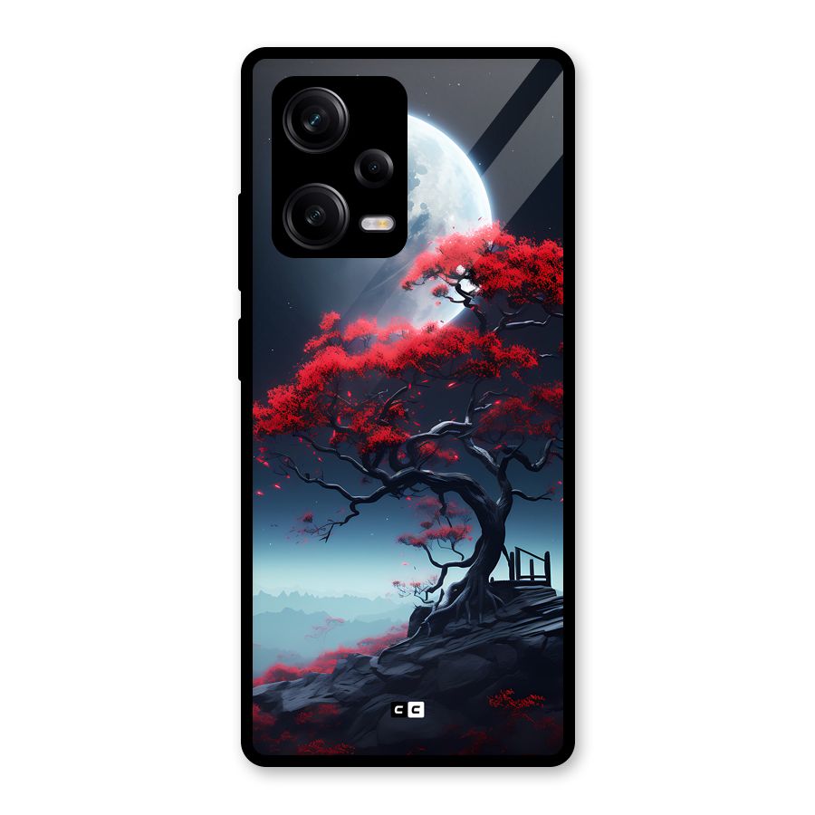 Moon Tree Glass Back Case for Redmi Note 12 Pro
