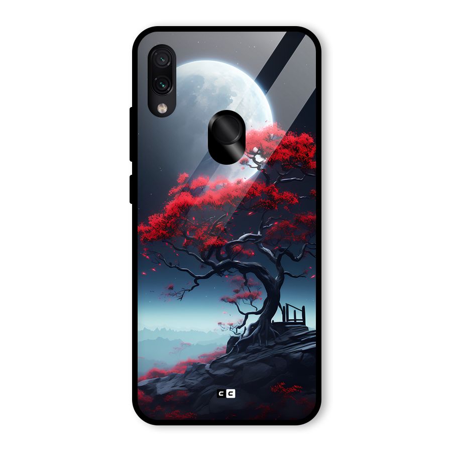Moon Tree Glass Back Case for Redmi Note 7 Pro