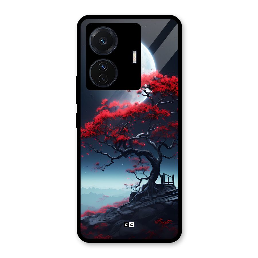 Moon Tree Glass Back Case for Vivo T1 Pro