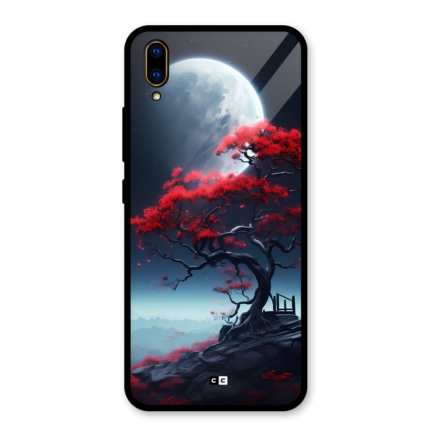 Moon Tree Glass Back Case for Vivo V11 Pro