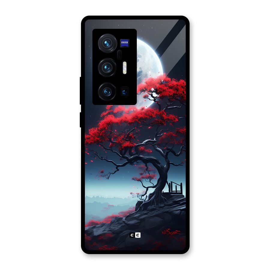 Moon Tree Glass Back Case for Vivo X70 Pro Plus