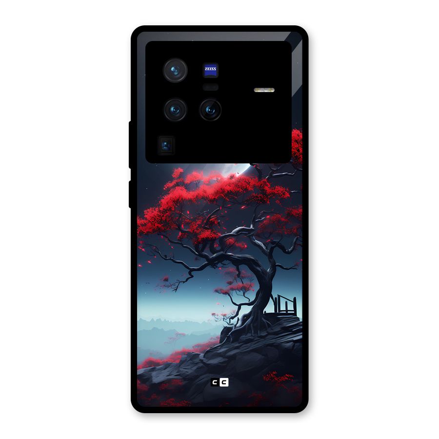 Moon Tree Glass Back Case for Vivo X80 Pro