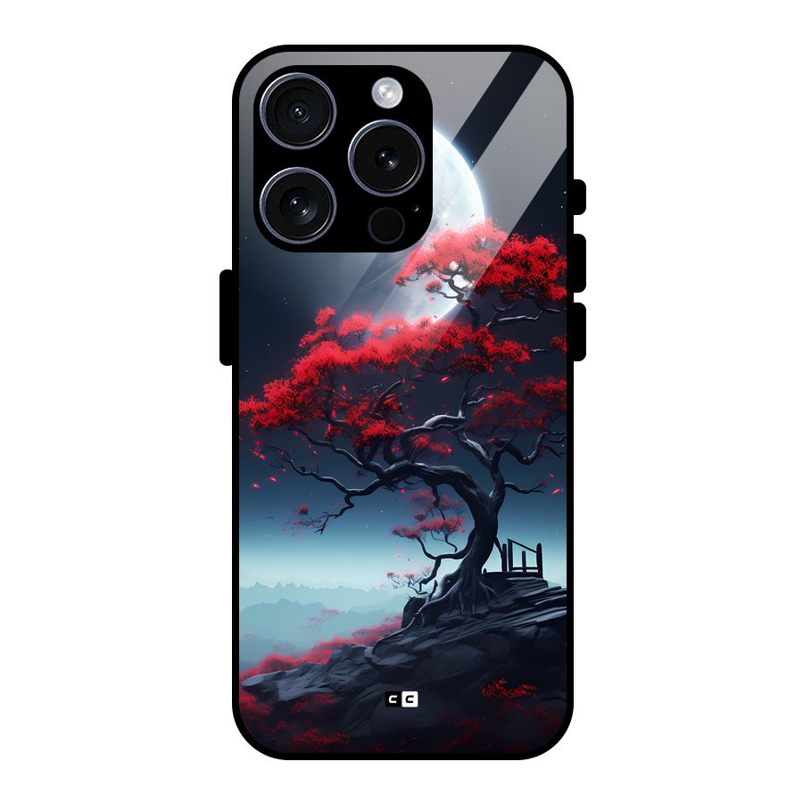 Moon Tree Glass Back Case for iPhone 15 Pro