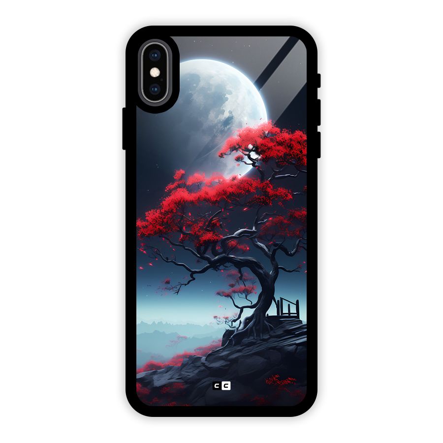Moon Tree Glass Back Case for iPhone XS Max