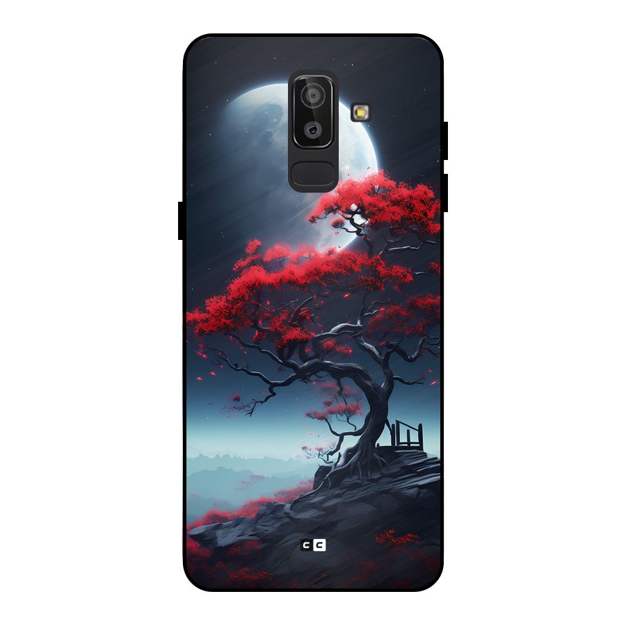 Moon Tree Metal Back Case for Galaxy J8