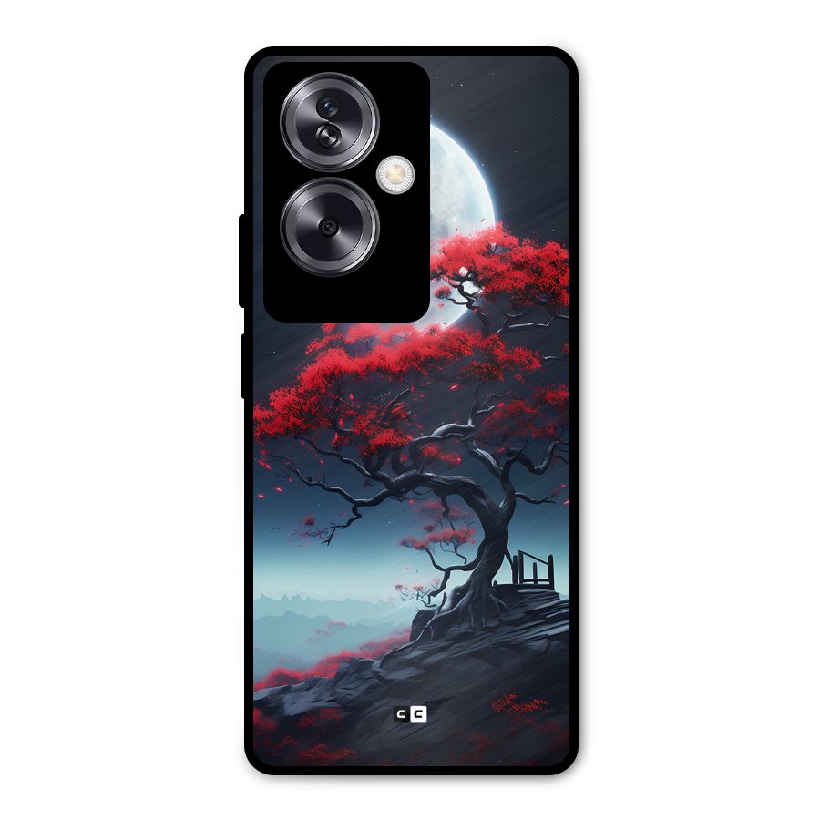Moon Tree Metal Back Case for Oppo A79 5G