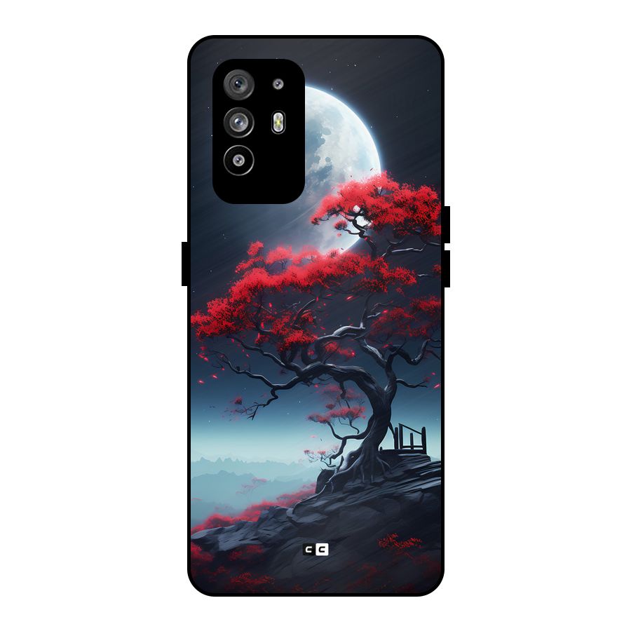 Moon Tree Metal Back Case for Oppo F19 Pro Plus 5G