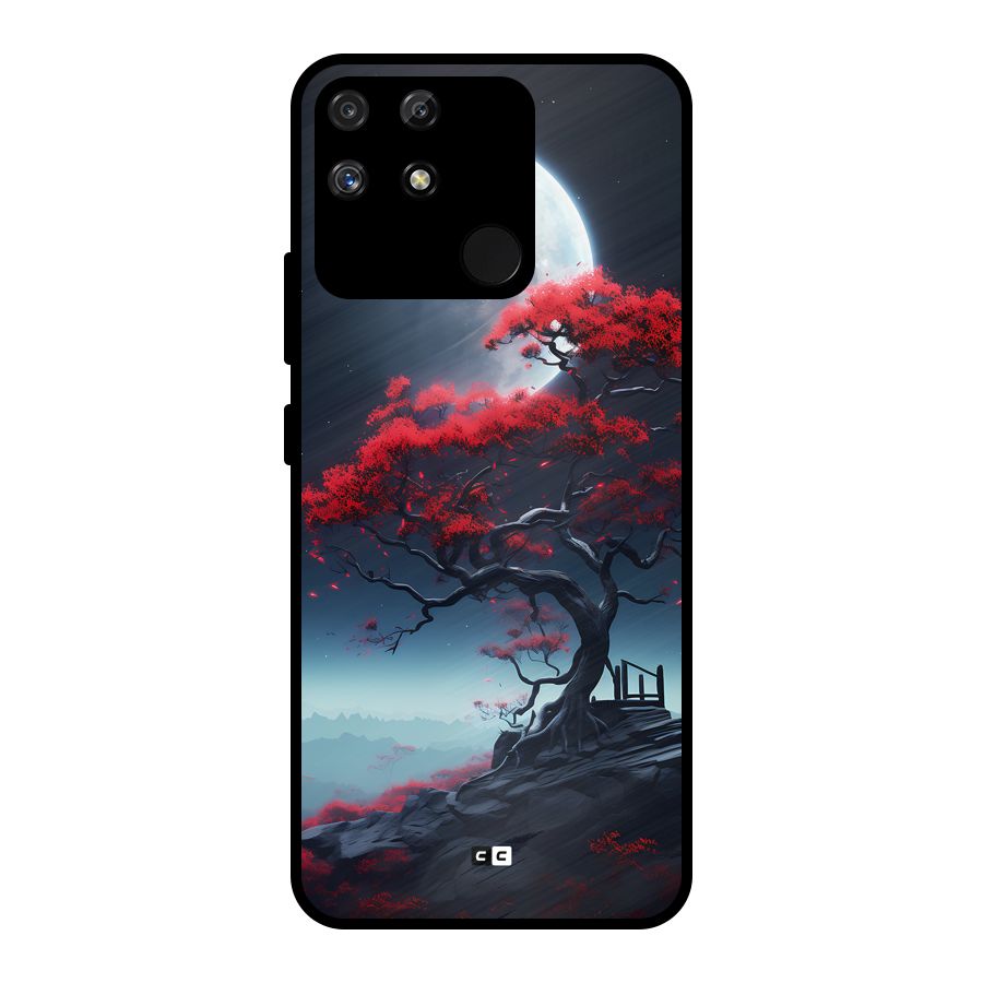 Moon Tree Metal Back Case for Realme Narzo 50A