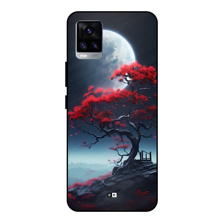 Moon Tree Metal Back Case for Vivo V20 2021