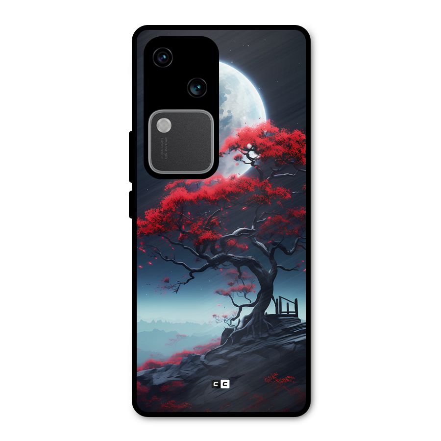 Moon Tree Metal Back Case for Vivo V30 Pro