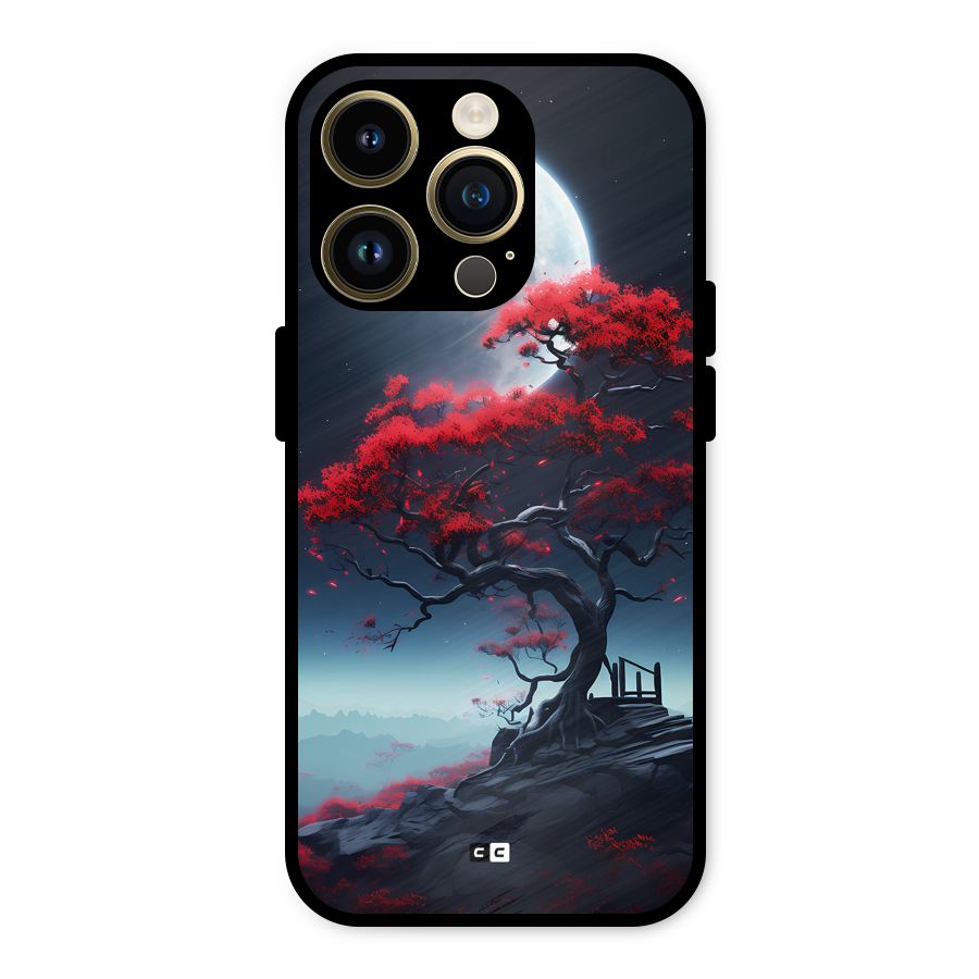 Moon Tree Metal Back Case for iPhone 14 Pro