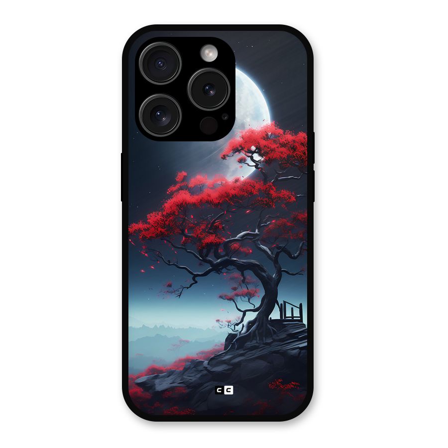 Moon Tree Metal Back Case for iPhone 15 Pro