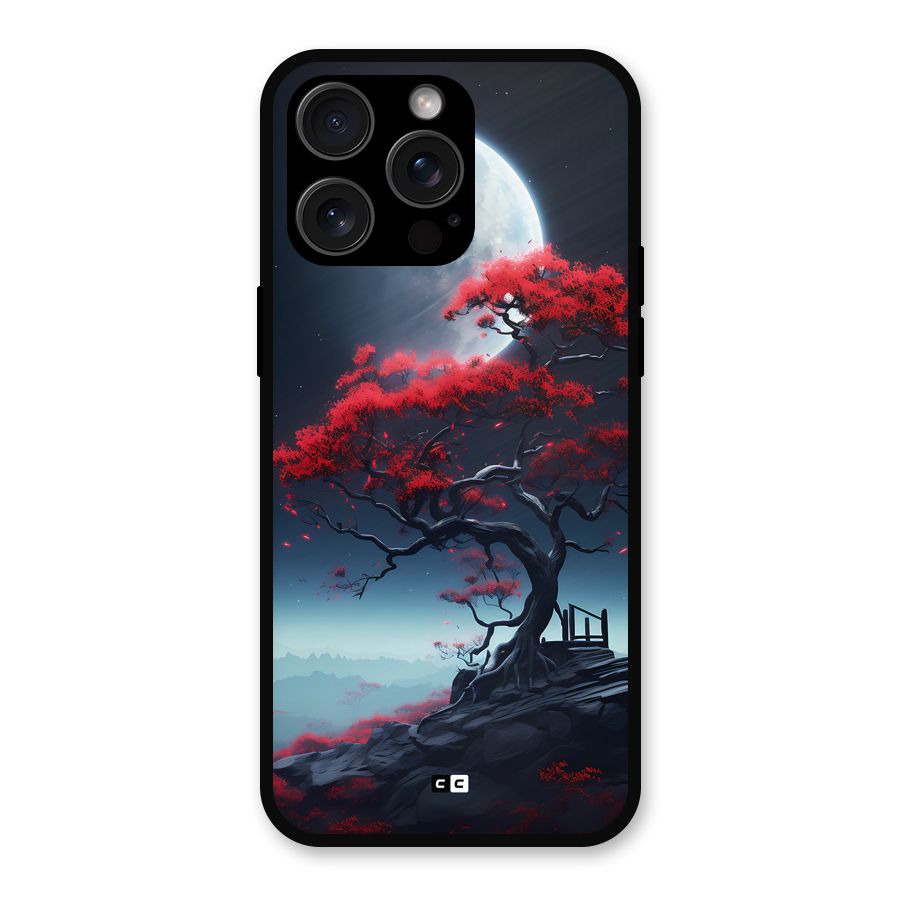 Moon Tree Metal Back Case for iPhone 15 Pro Max