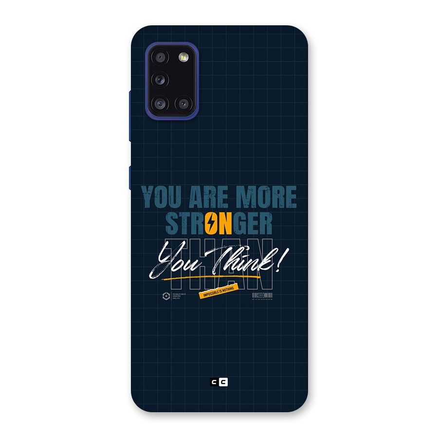 More Stronger Back Case for Galaxy A31