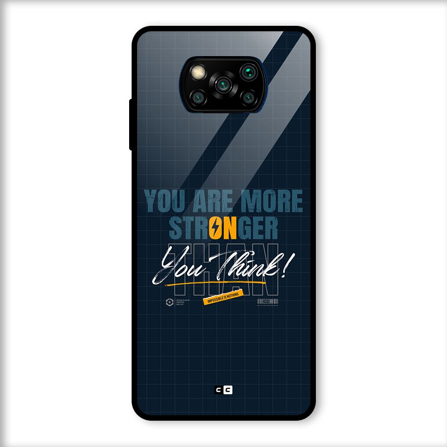 More Stronger Glass Back Case for Poco X3